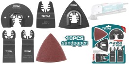 TOTAL MULTI TOOL BLADE SET 10PCS FOR TOOL TS3006 TAKTMT1502 TOTAL ΣΕΤ ΕΞΑΡΤΗΜΑΤΑ 10 ΤΕΜ ΓΙΑ ΤΟ ΕΡΓΑΛΕΙΟ TS3006 TAKTMT1502